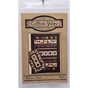 Cotton Way FALL IN A ROW #825 Flannel Quilt & Table Runner Pattern Row by Row #3